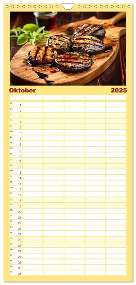 Bild: 9783457091418 | Familienplaner 2025 - BBQ Feuerzauber - Grillkalender mit 5 Spalten...