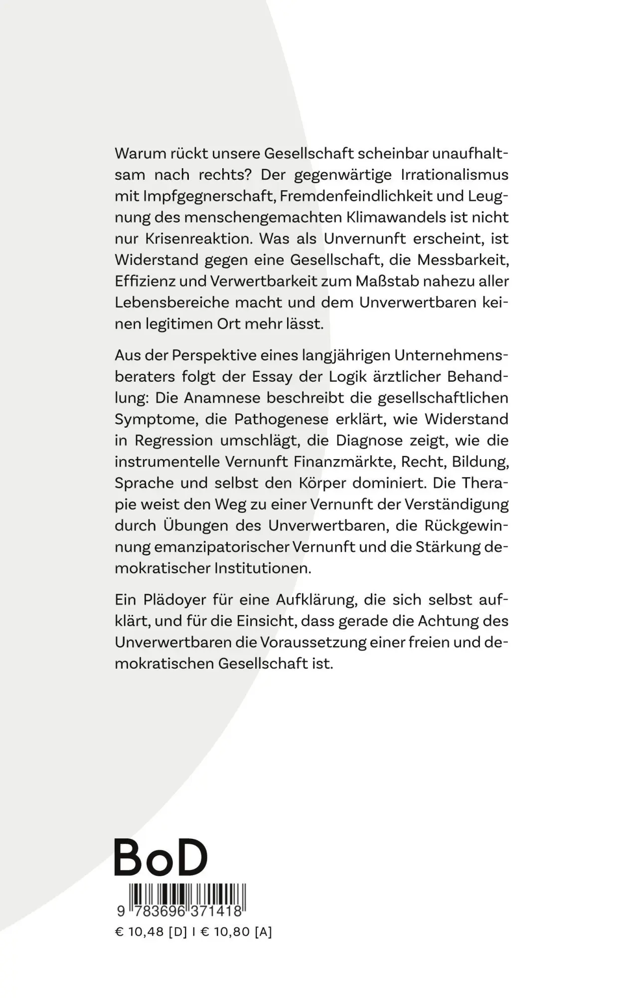 Rückseite: 9783696371418 | Die Rebellion der Unvernunft | Morten Schlothauer | Taschenbuch | 2026