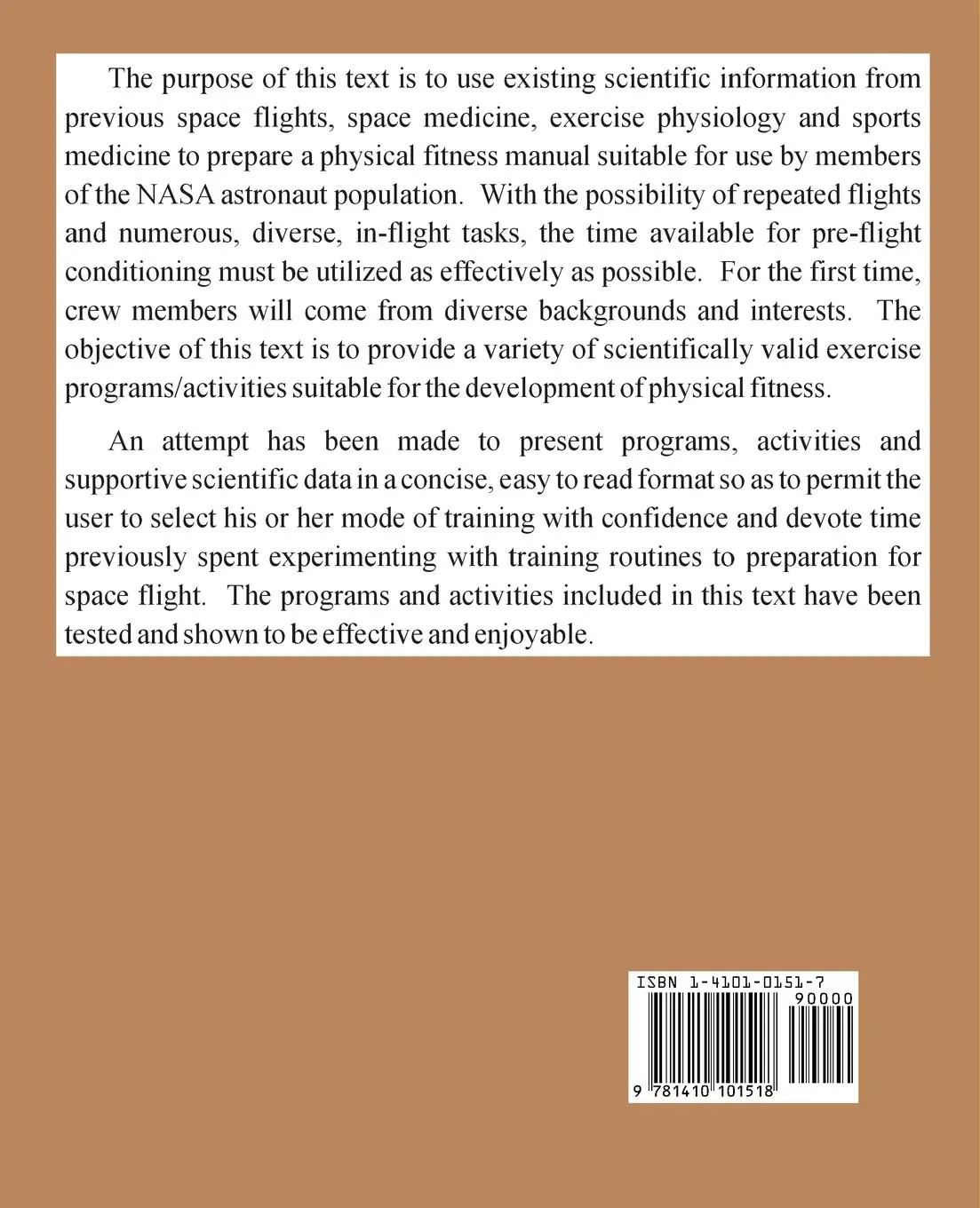 Rückseite: 9781410101518 | Physical Fitness Astronaut Training Manual | A. Eugene Coleman | Buch