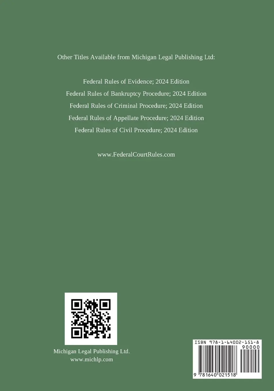 Rückseite: 9781640021518 | United States Bankruptcy Code; 2024 Edition | Ltd. | Taschenbuch