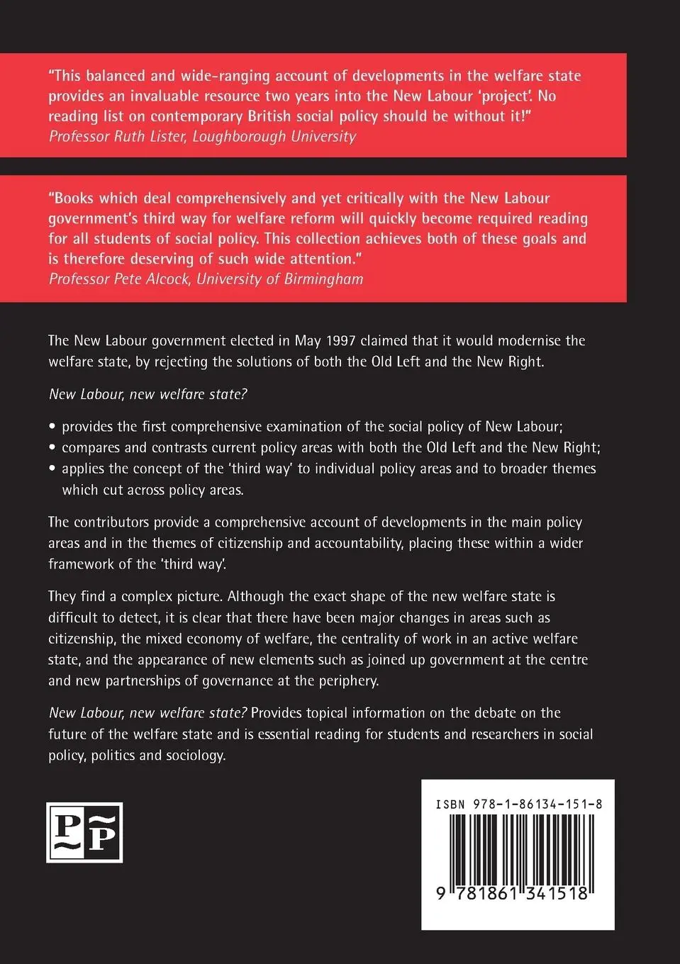 Rückseite: 9781861341518 | New Labour, new welfare state? | Martin Powell | Taschenbuch | 2020