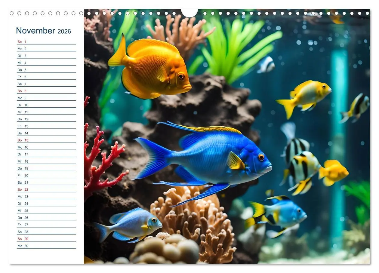 Bild: 9783457391518 | Aquarienzauber - Bunte KI Unterwasserwelten (Wandkalender 2026 DIN...