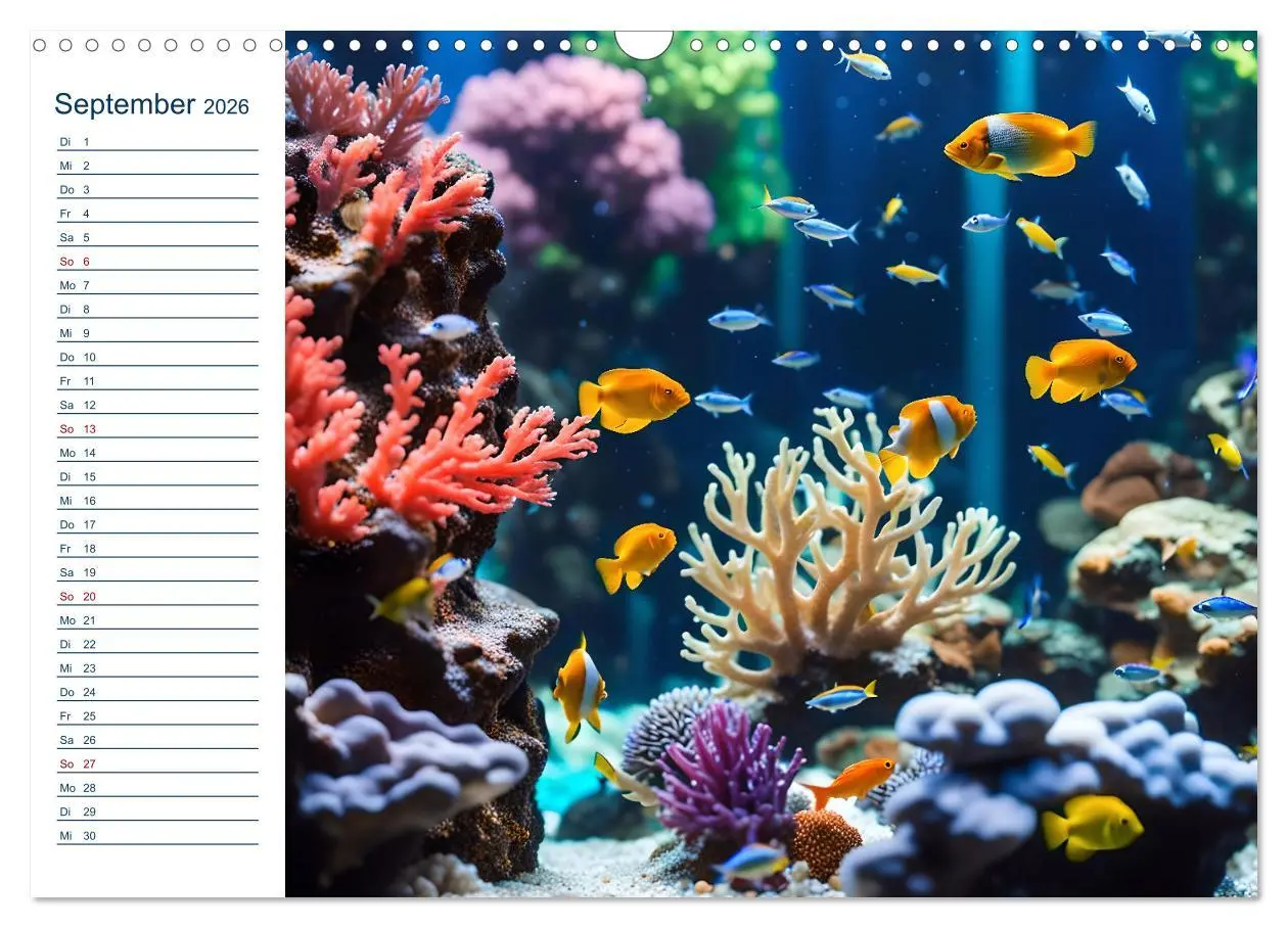 Bild: 9783457391518 | Aquarienzauber - Bunte KI Unterwasserwelten (Wandkalender 2026 DIN...