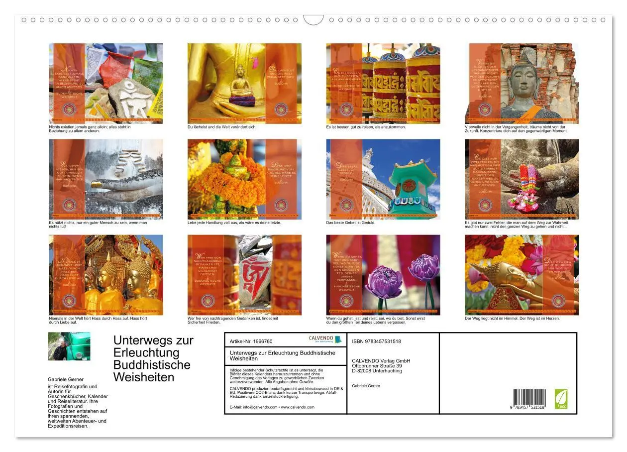 Bild: 9783457531518 | Unterwegs zur Erleuchtung Buddhistische Weisheiten (Wandkalender...
