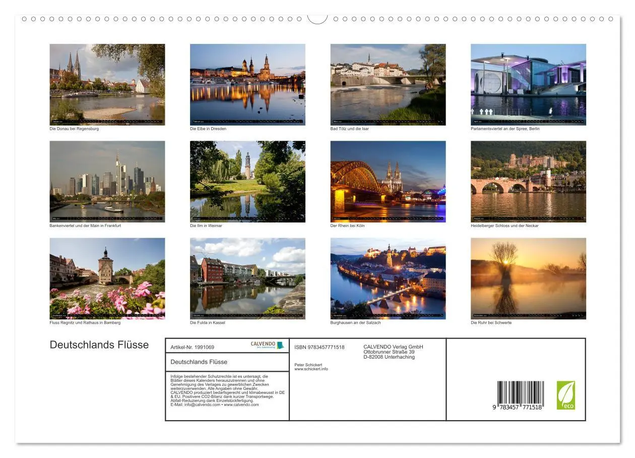 Bild: 9783457771518 | Deutschlands Flüsse (hochwertiger Premium Wandkalender 2026 DIN A2...