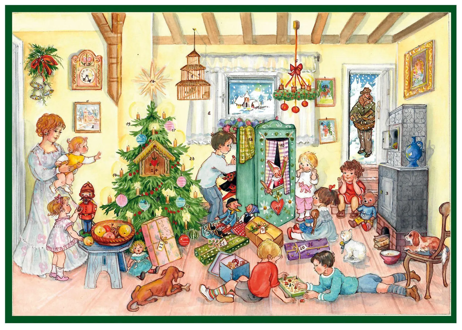 Cover: 4025985701618 | Adventskalender "Bescherung an Heilig Abend" | Papier Adventskalender