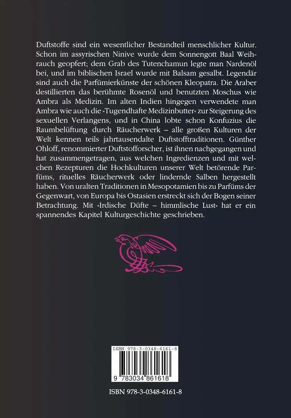 Rückseite: 9783034861618 | Irdische Düfte - Himmlische Lust | Ohloff | Taschenbuch | 312 S.