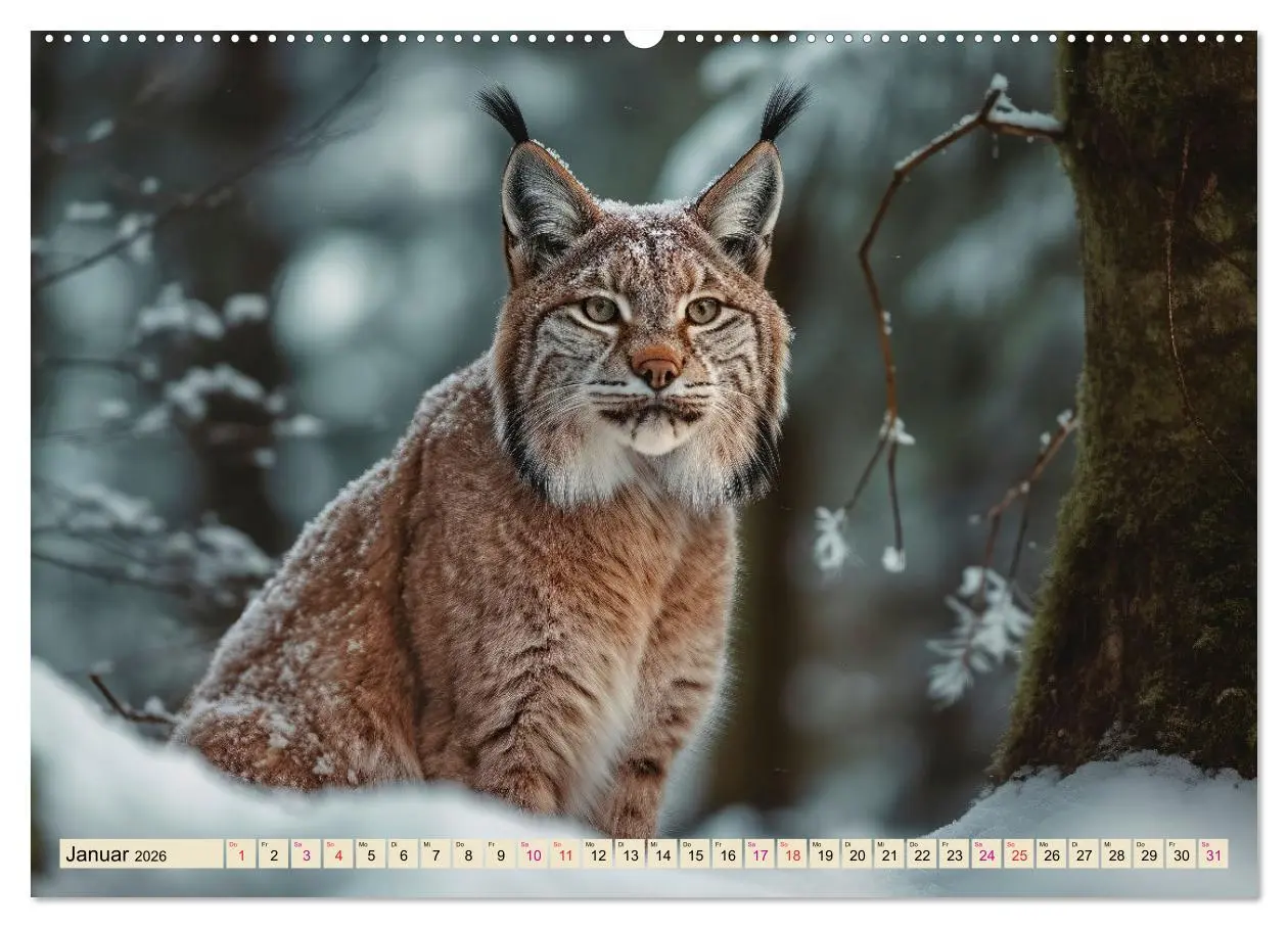 Bild: 9783457521618 | Der Luchs - scheuer Jäger (Wandkalender 2026 DIN A2 quer), CALVENDO...