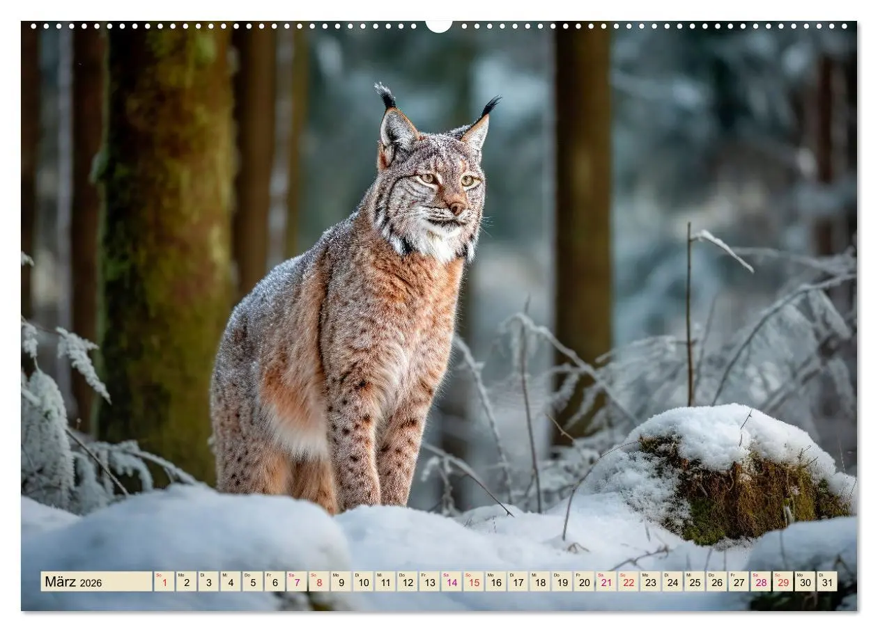 Bild: 9783457521618 | Der Luchs - scheuer Jäger (Wandkalender 2026 DIN A2 quer), CALVENDO...