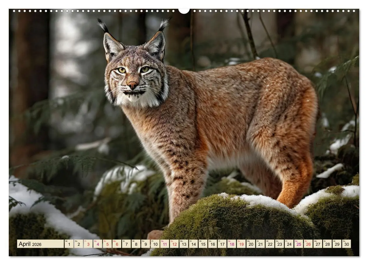 Bild: 9783457521618 | Der Luchs - scheuer Jäger (Wandkalender 2026 DIN A2 quer), CALVENDO...