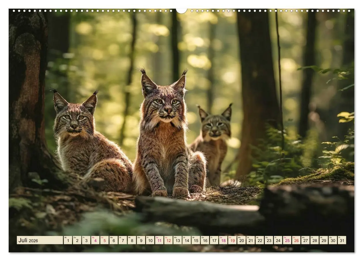Bild: 9783457521618 | Der Luchs - scheuer Jäger (Wandkalender 2026 DIN A2 quer), CALVENDO...