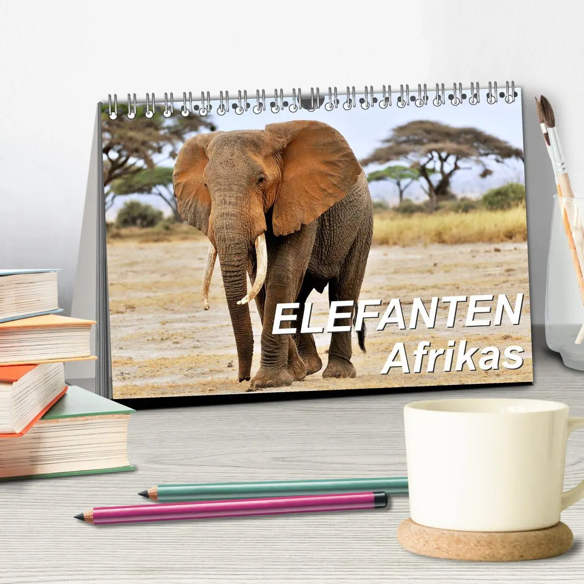 Bild: 9783457901618 | Elefanten Afrikas (Tischkalender 2026 DIN A5 quer), CALVENDO...