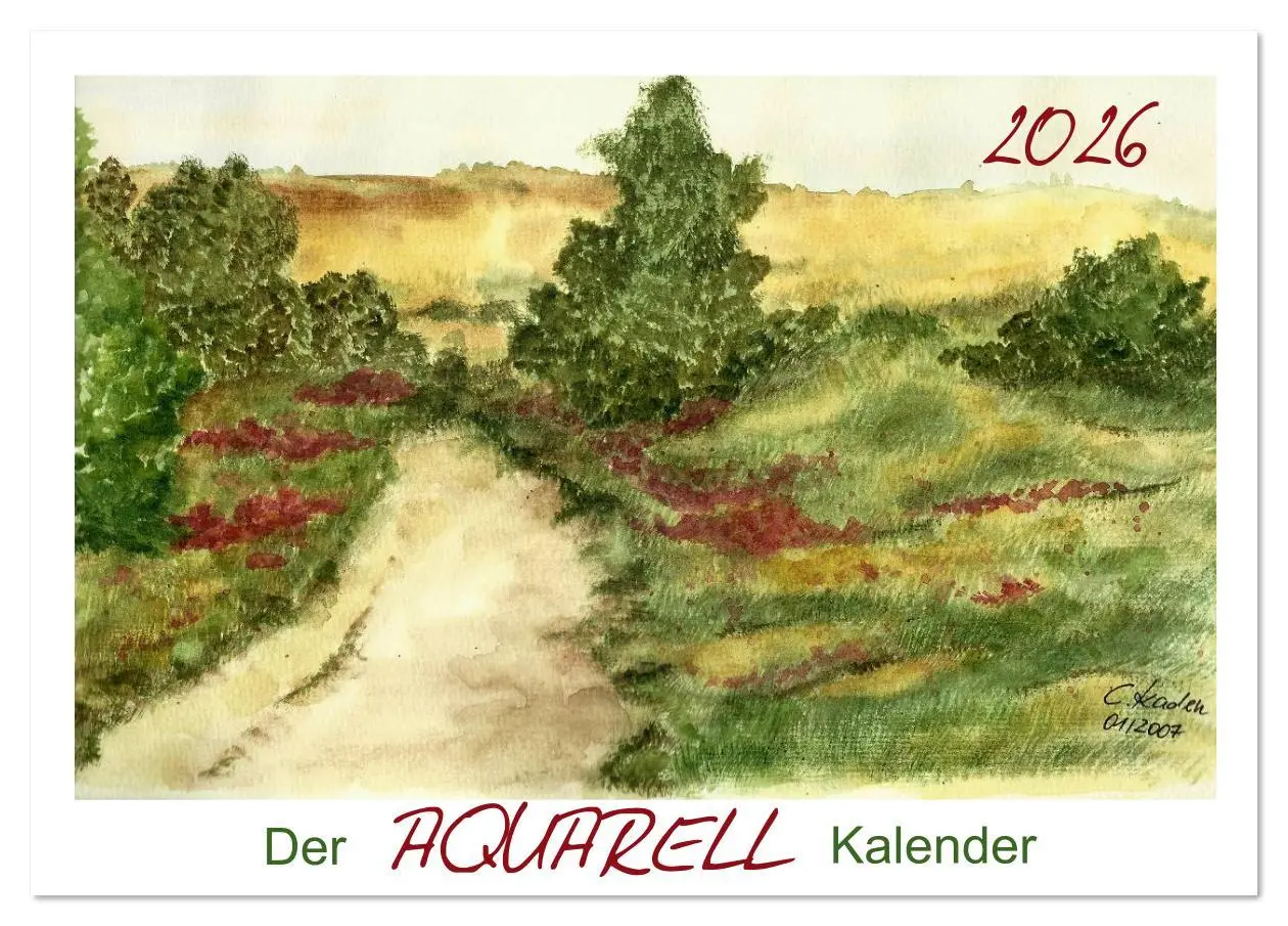 Cover: 9783516161618 | Der AQUARELL-Kalender (Tischkalender 2026 DIN A5 quer), CALVENDO...