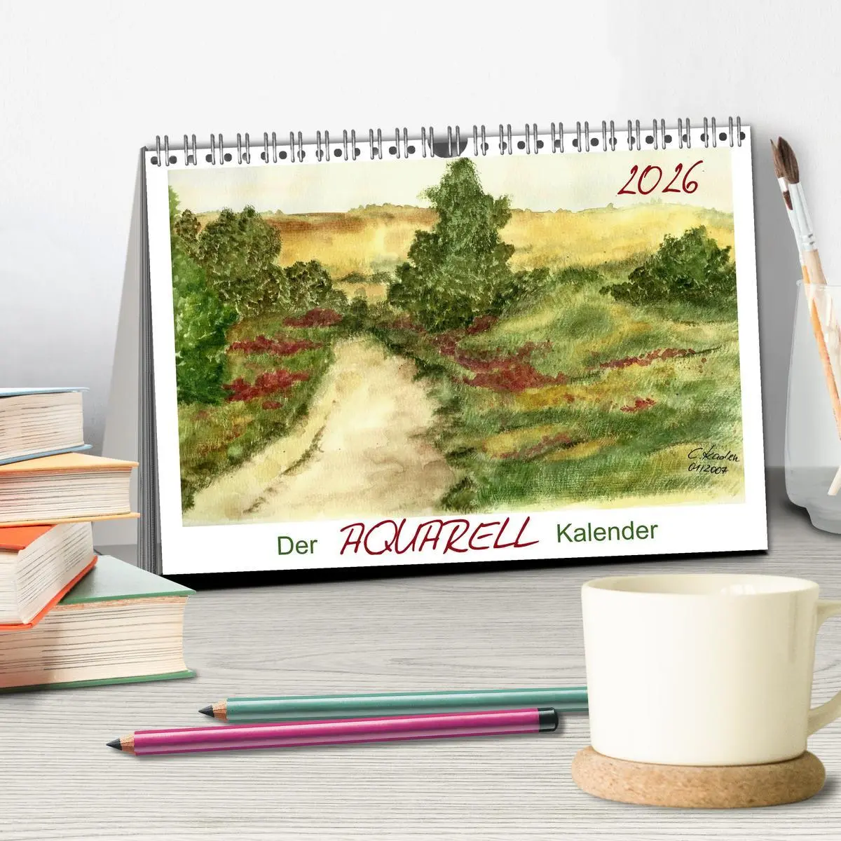 Bild: 9783516161618 | Der AQUARELL-Kalender (Tischkalender 2026 DIN A5 quer), CALVENDO...