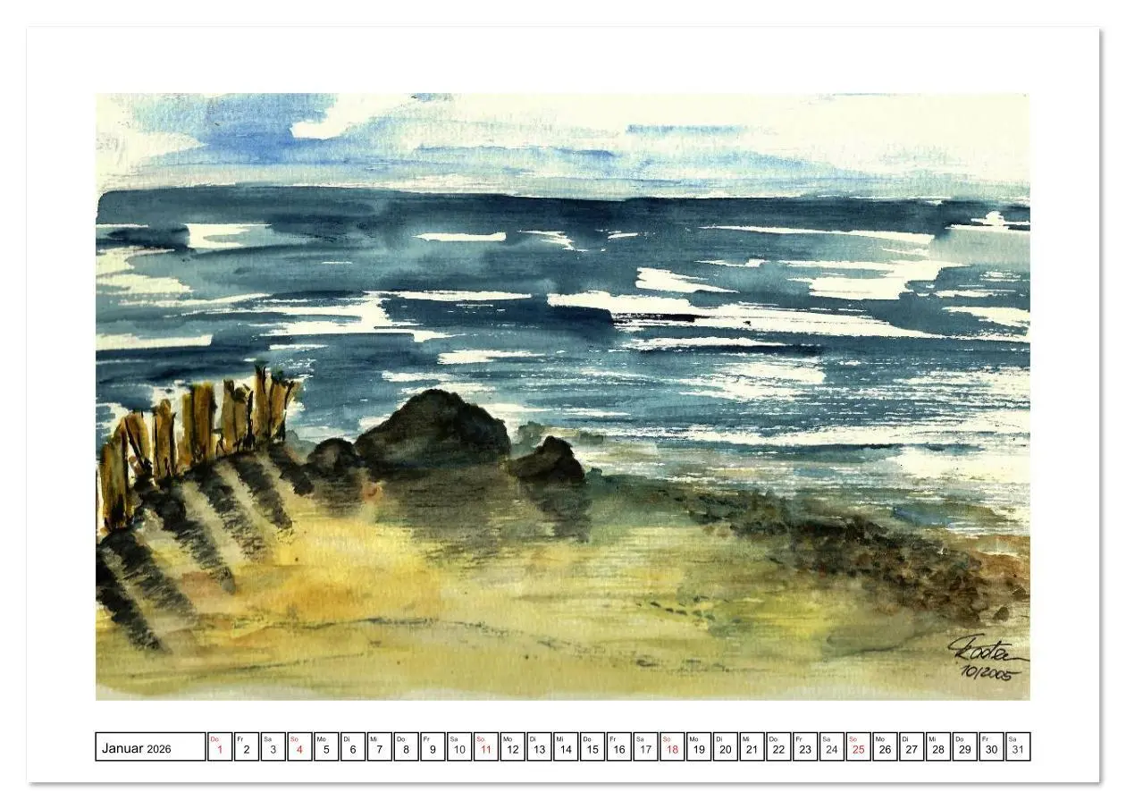 Bild: 9783516161618 | Der AQUARELL-Kalender (Tischkalender 2026 DIN A5 quer), CALVENDO...
