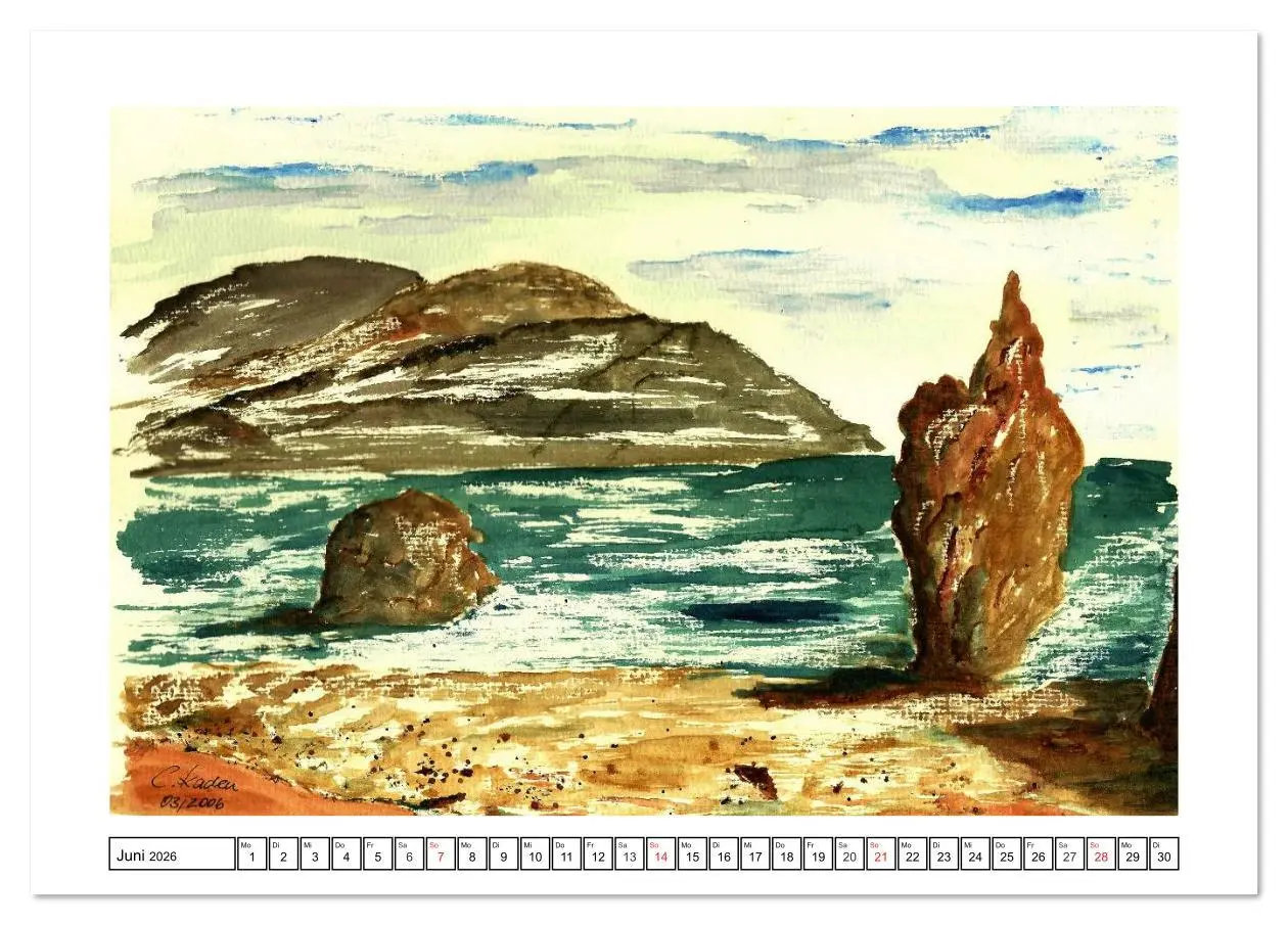 Bild: 9783516161618 | Der AQUARELL-Kalender (Tischkalender 2026 DIN A5 quer), CALVENDO...