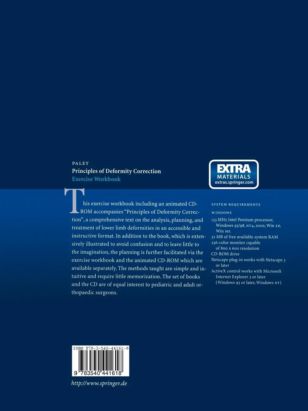Rückseite: 9783540441618 | Principles of Deformity Correction | Exercise Workbook | Dror Paley