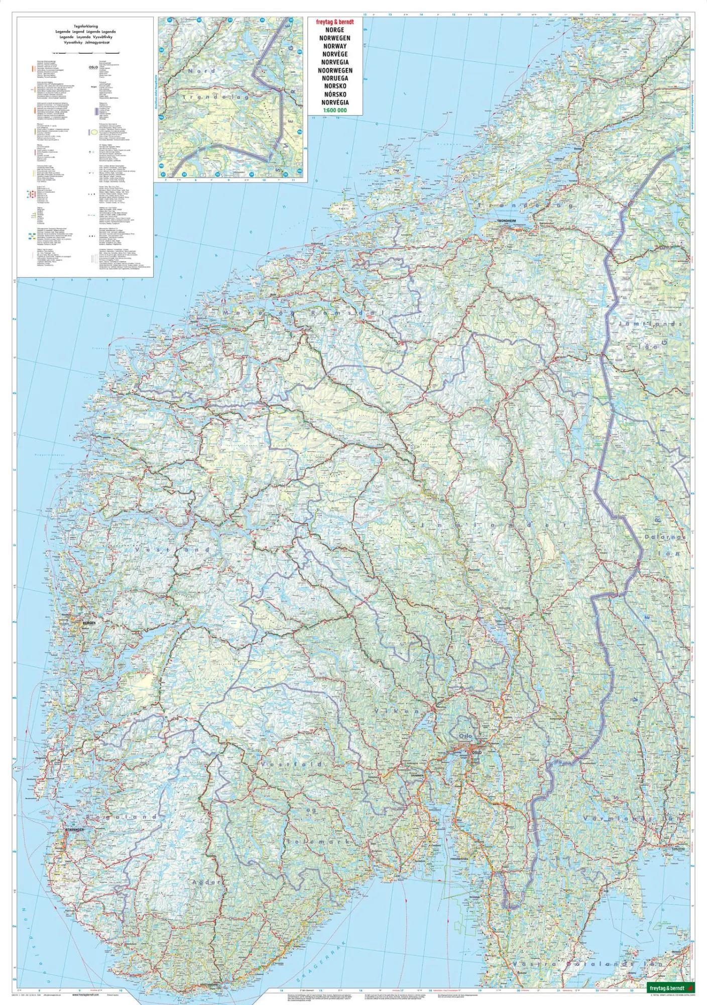 Bild: 9783707921618 | Norwegen, Straßenkarte 1:600.000, freytag &amp; berndt | Freytag &amp; Berndt