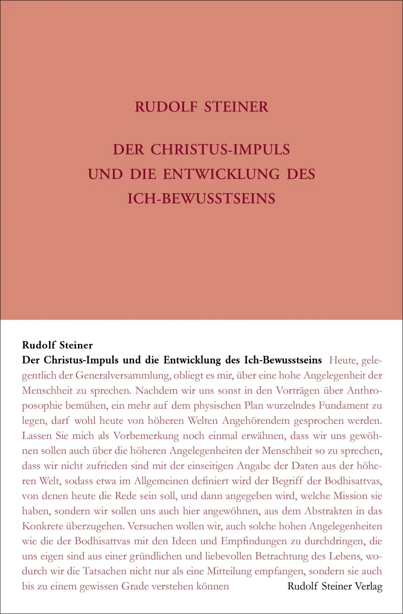 Cover: 9783727411618 | Der Christus-Impuls und die Entwicklung des Ich-Bewusstseins | Steiner