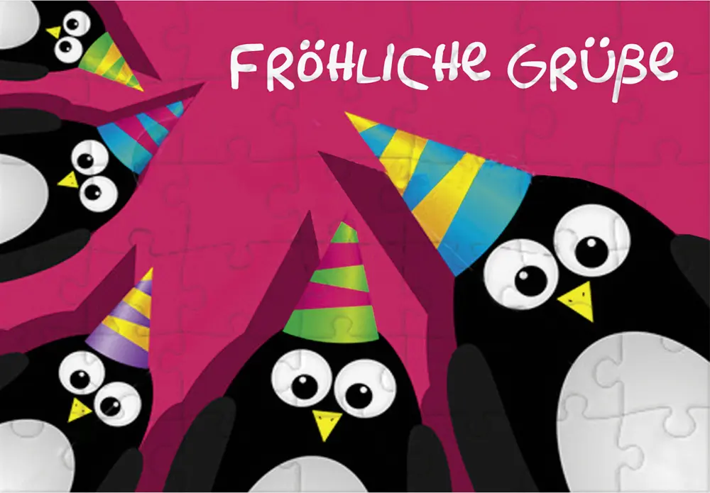 Cover: 4260095491718 | Puzzlekarte 'Fröhliche Grüße' | Postkartenbuch, -satz | 1 S. | Deutsch