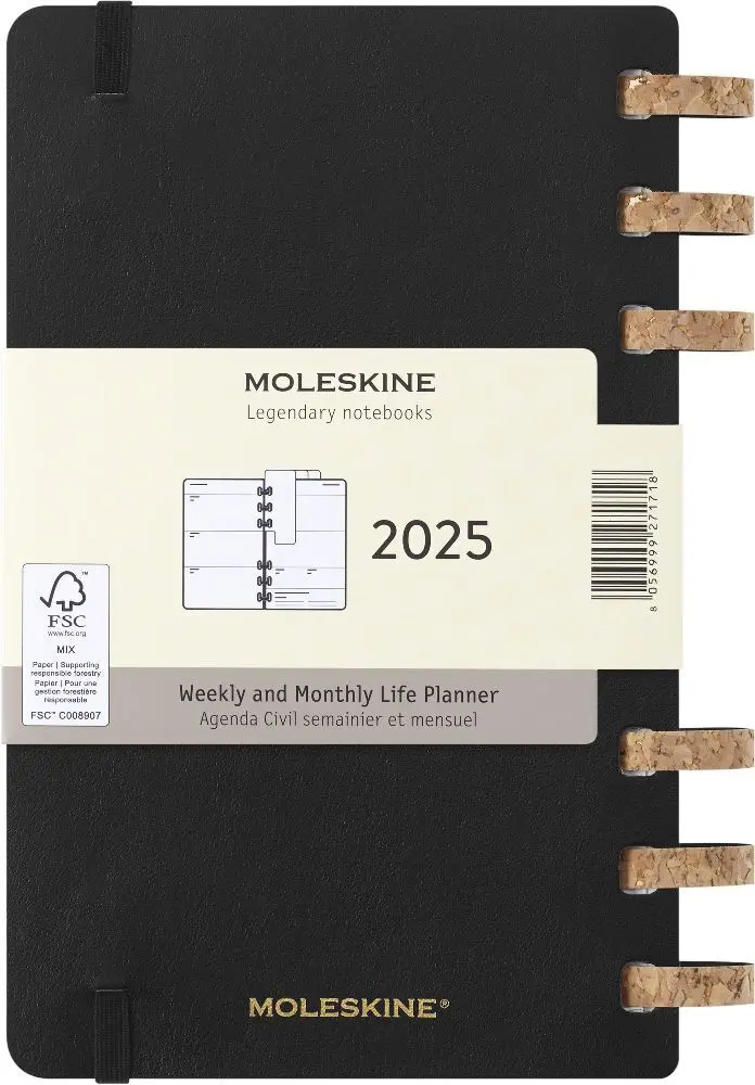 Bild: 8056999271718 | Moleskine 12 Monate Planer mit Spiralbindung, L/A5 | Buch | 200 S.