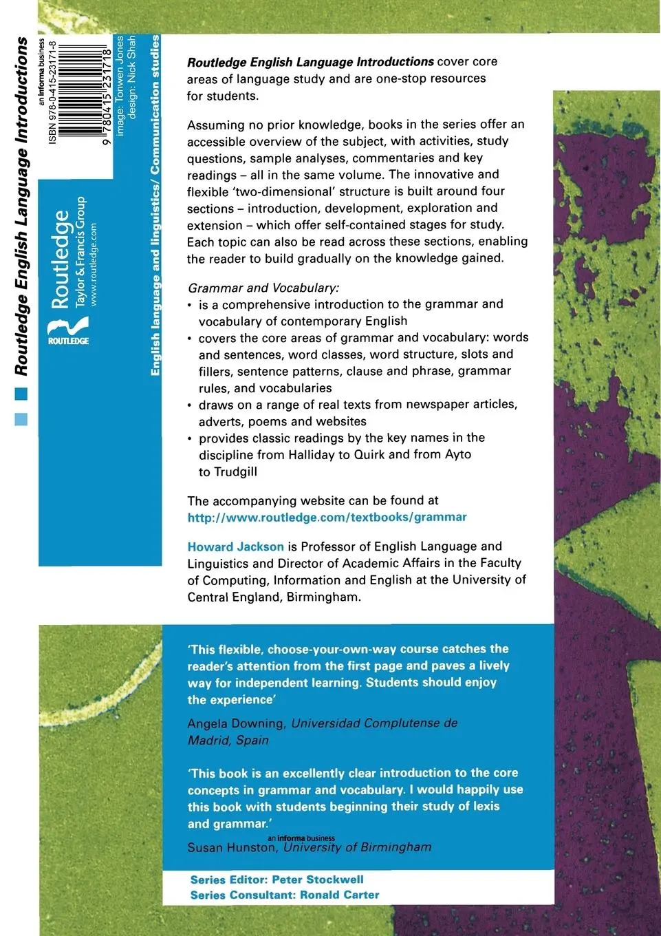 Rückseite: 9780415231718 | Grammar and Vocabulary | A Resource Book for Students | Howard Jackson