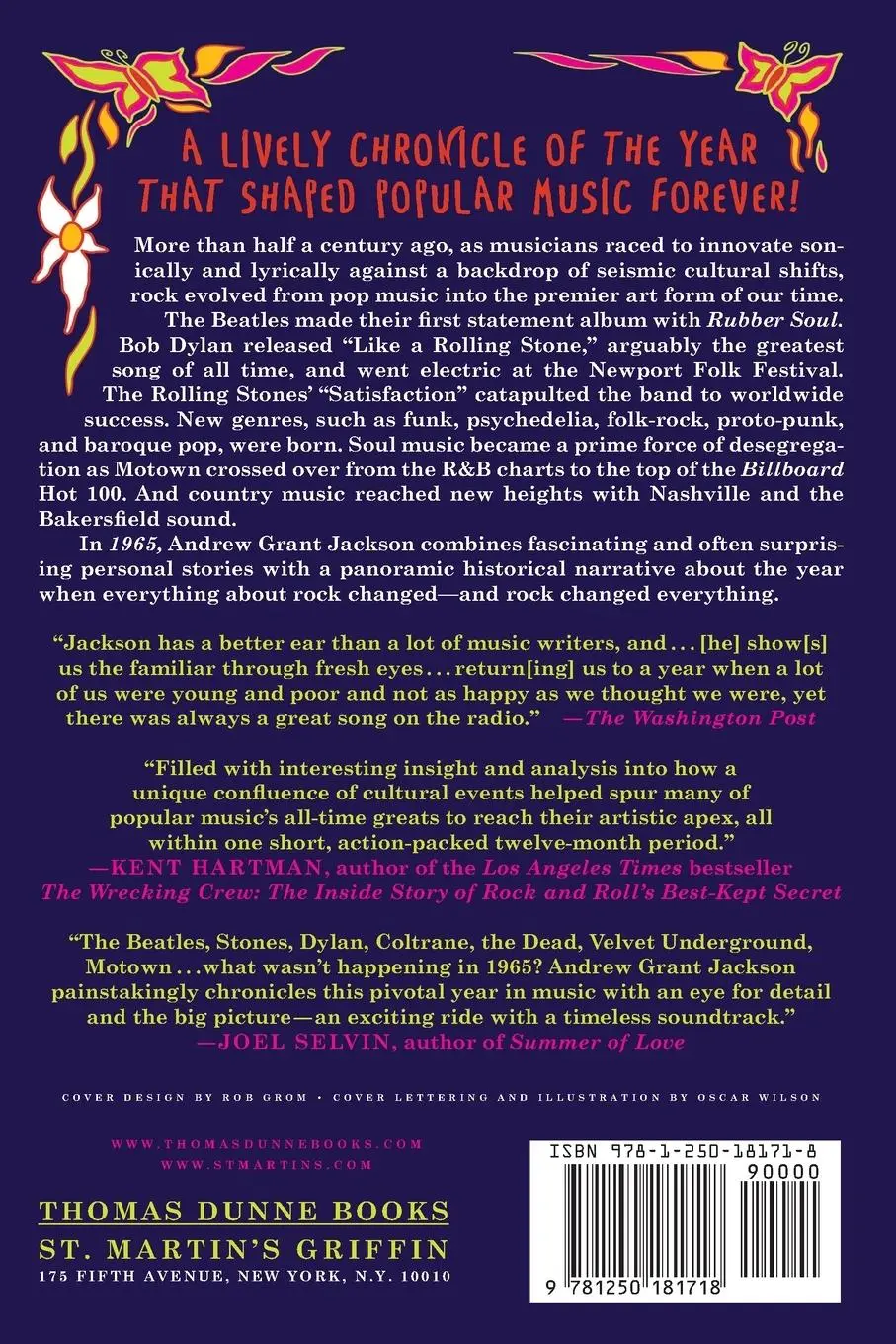 Rückseite: 9781250181718 | 1965 | The Most Revolutionary Year in Music | Andrew Grant Jackson