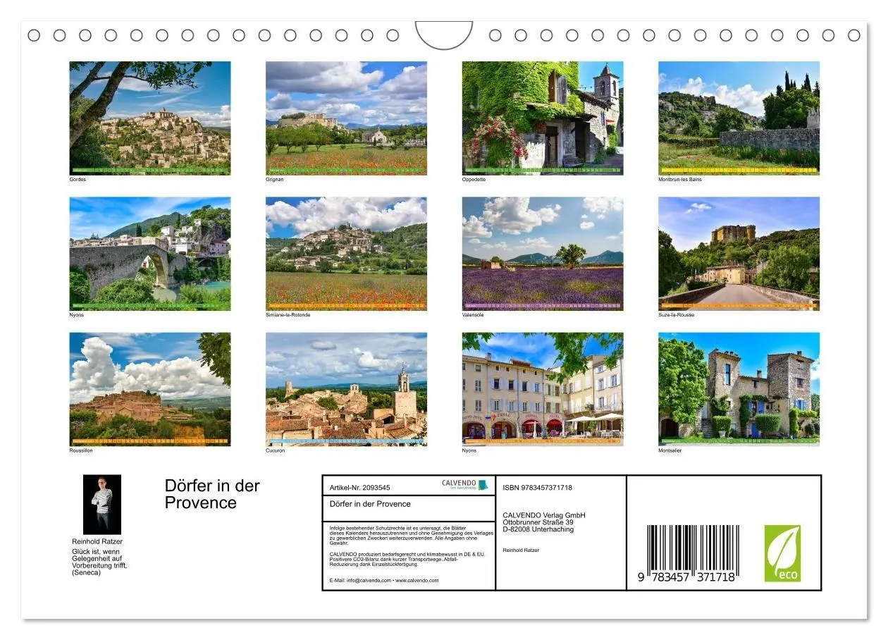 Bild: 9783457371718 | Dörfer in der Provence (Wandkalender 2026 DIN A4 quer), CALVENDO...