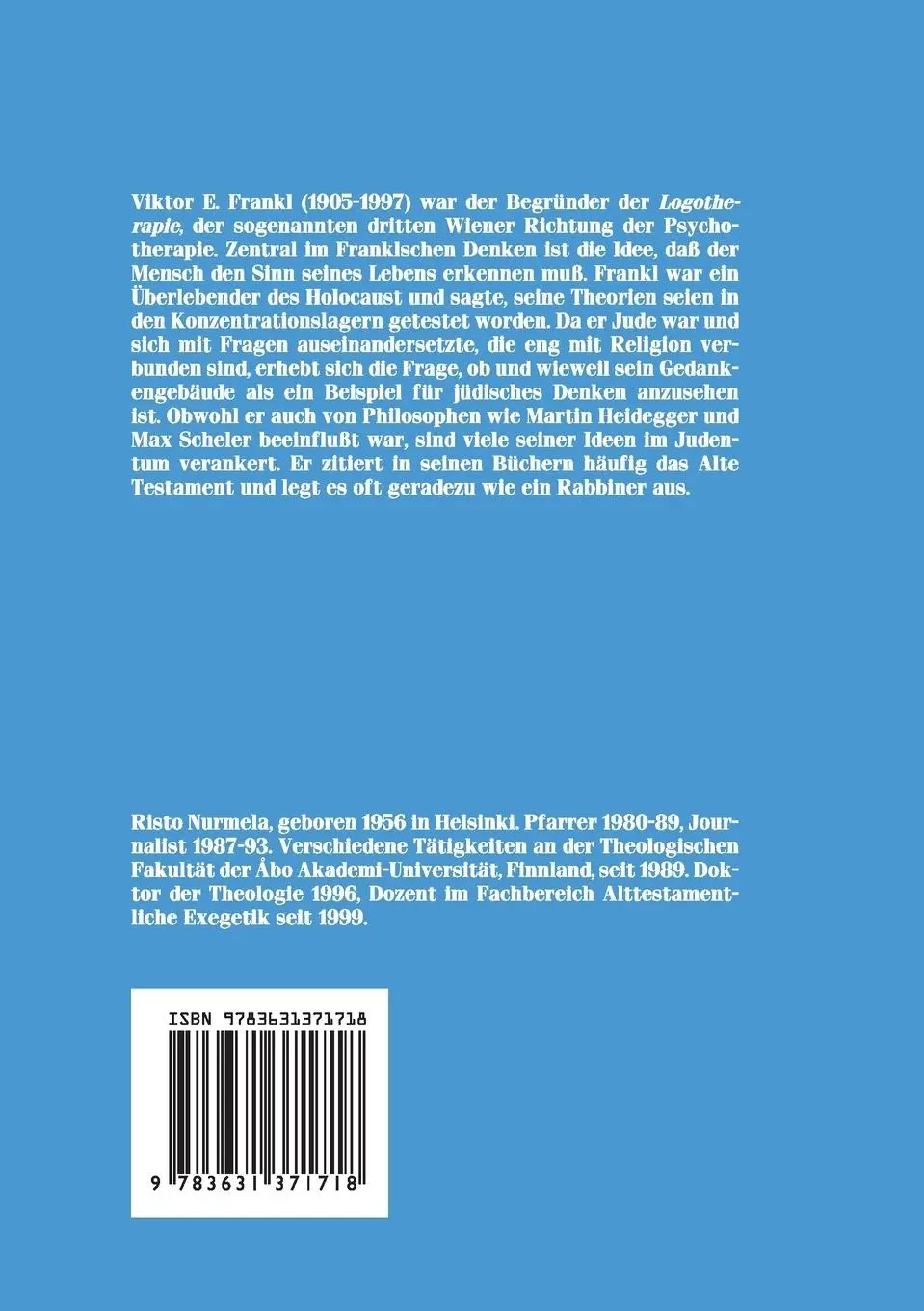 Rückseite: 9783631371718 | Die innere Freiheit | Das jüdische Element bei Viktor E. Frankl | Buch