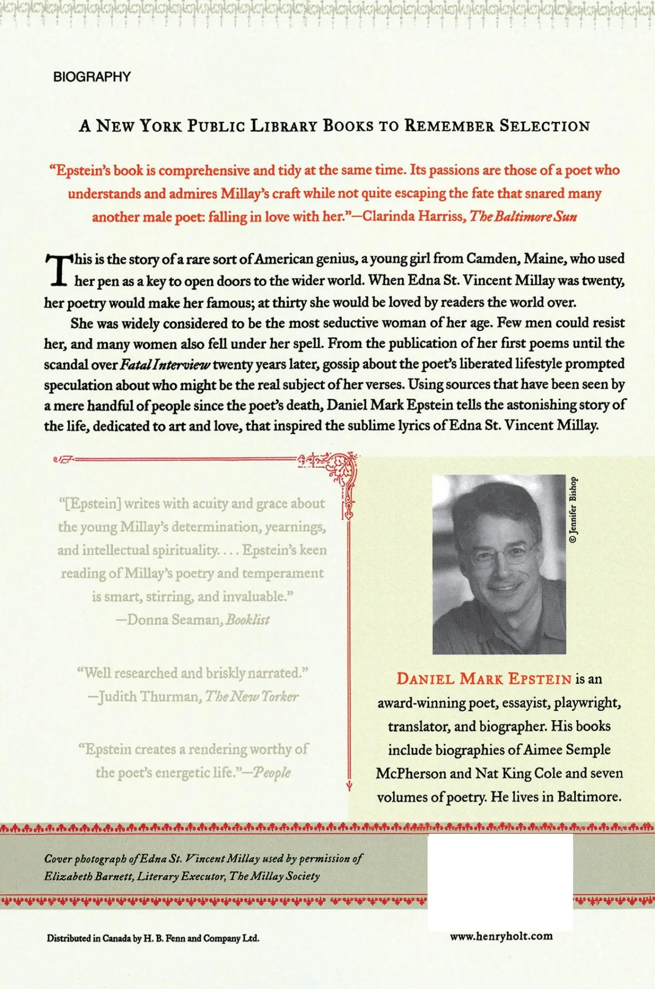 Rückseite: 9780805071818 | What Lips My Lips Have Kissed | Daniel Mark Epstein | Taschenbuch