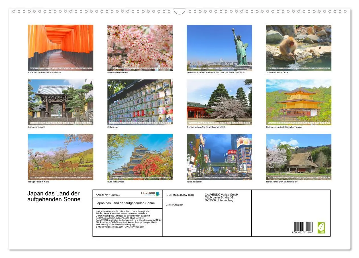 Bild: 9783457671818 | Japan das Land der aufgehenden Sonne (Wandkalender 2026 DIN A2...