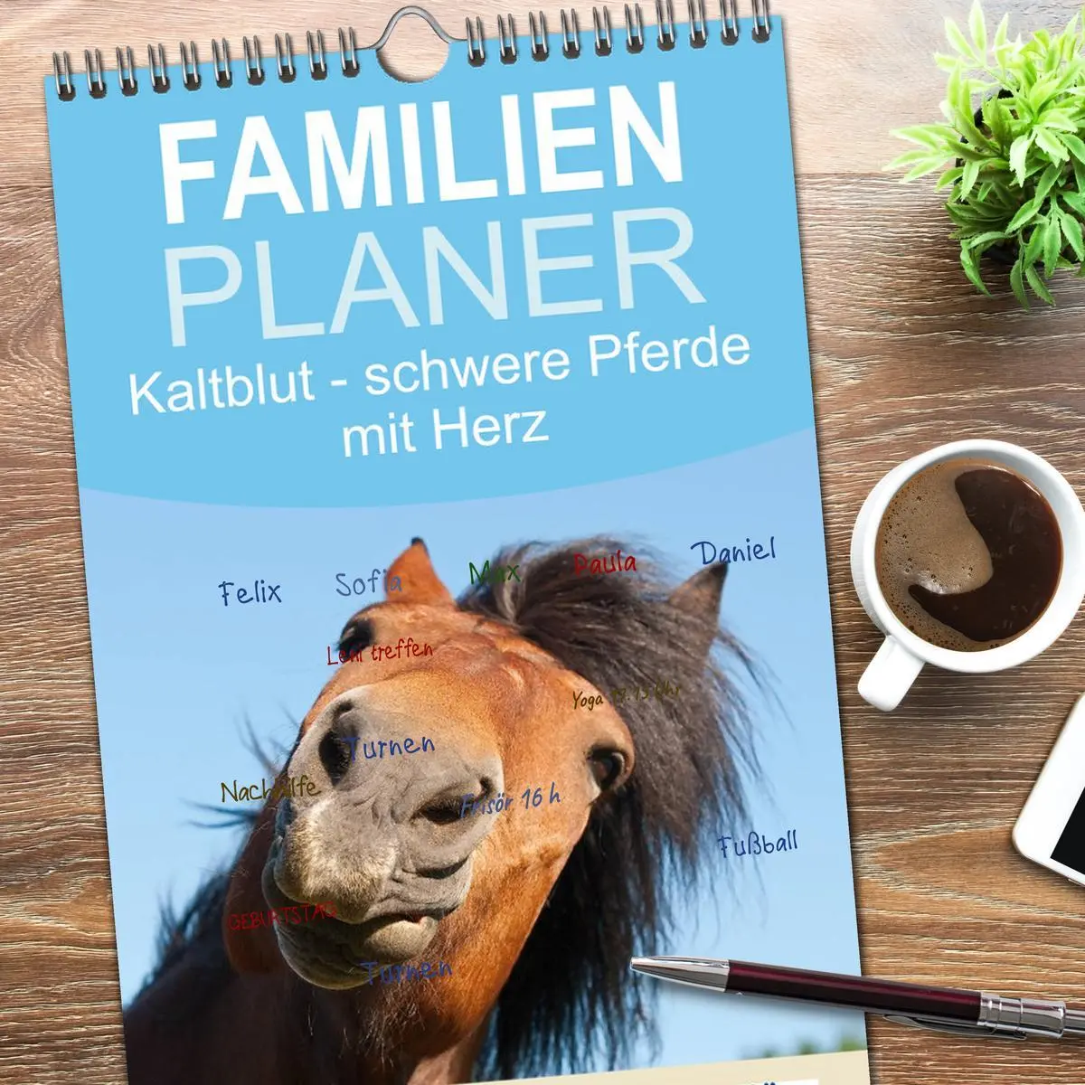 Bild: 9783516521818 | Familienplaner 2026 - Kaltblut - schwere Pferde mit Herz mit 5...
