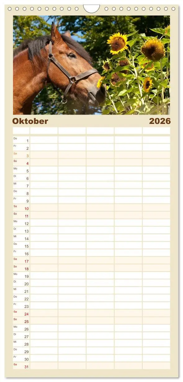Bild: 9783516521818 | Familienplaner 2026 - Kaltblut - schwere Pferde mit Herz mit 5...