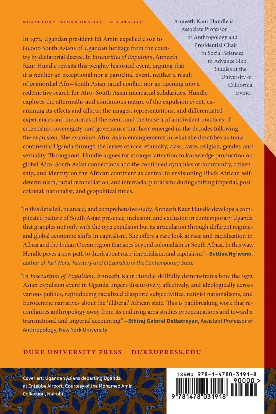 Rückseite: 9781478031918 | Insecurities of Expulsion | Anneeth Kaur Hundle | Taschenbuch | 2025