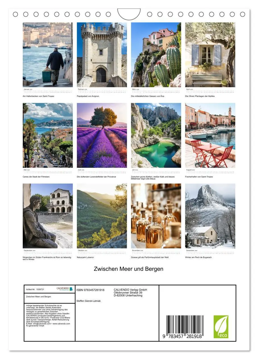 Bild: 9783457281918 | Zwischen Meer und Bergen (Wandkalender 2026 DIN A4 hoch), CALVENDO...