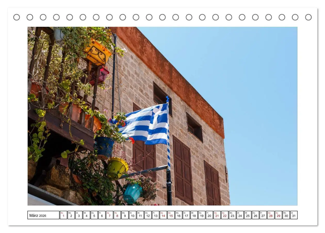 Bild: 9783457801918 | Rhodos, eine Sonneninsel (Tischkalender 2026 DIN A5 quer), CALVENDO...