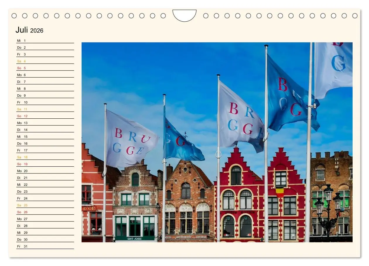 Bild: 9783457971918 | Brügge - Venedig des Nordens (Wandkalender 2026 DIN A4 quer),...