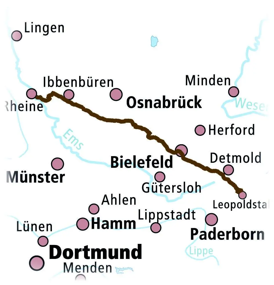 Bild: 9783899201918 | Hermannsweg, Rheine - Leopoldstal . 1:25 000 | (Land-)Karte | Deutsch