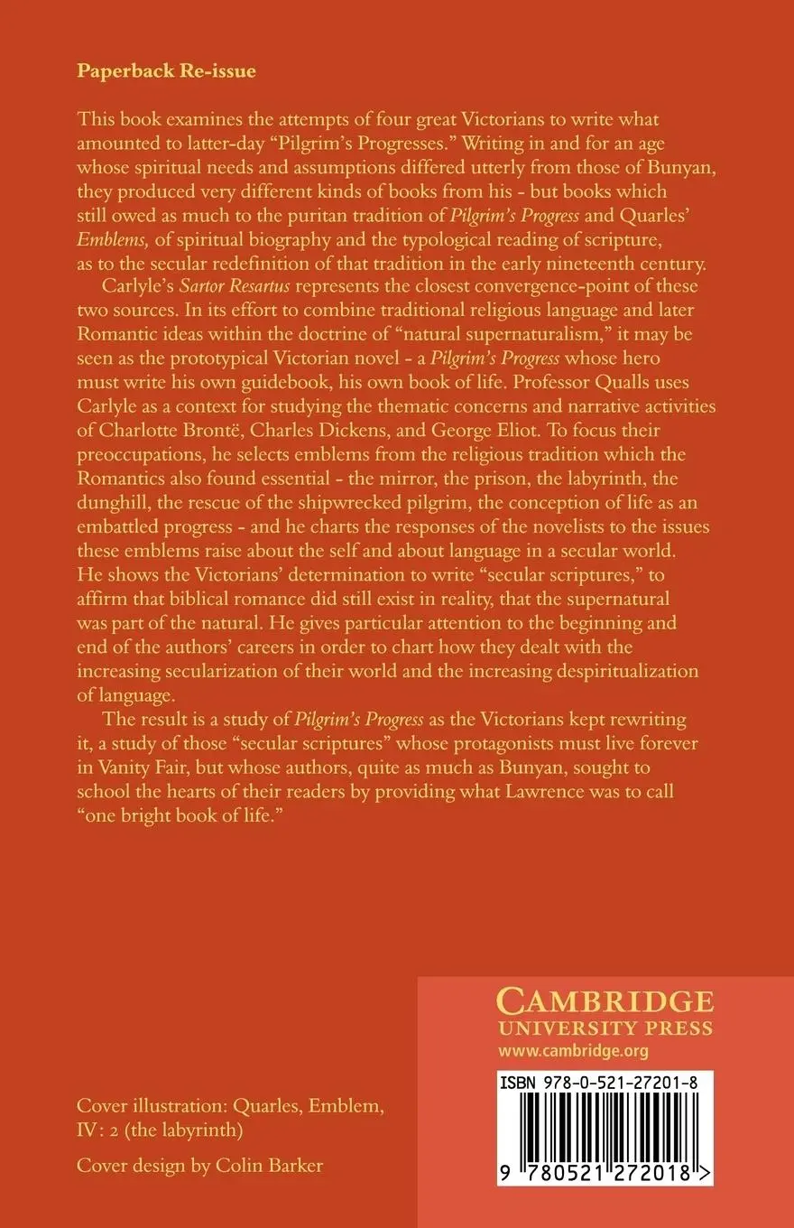 Rückseite: 9780521272018 | The Secular Pilgrims of Victorian Fiction | The Novel as Book of Life