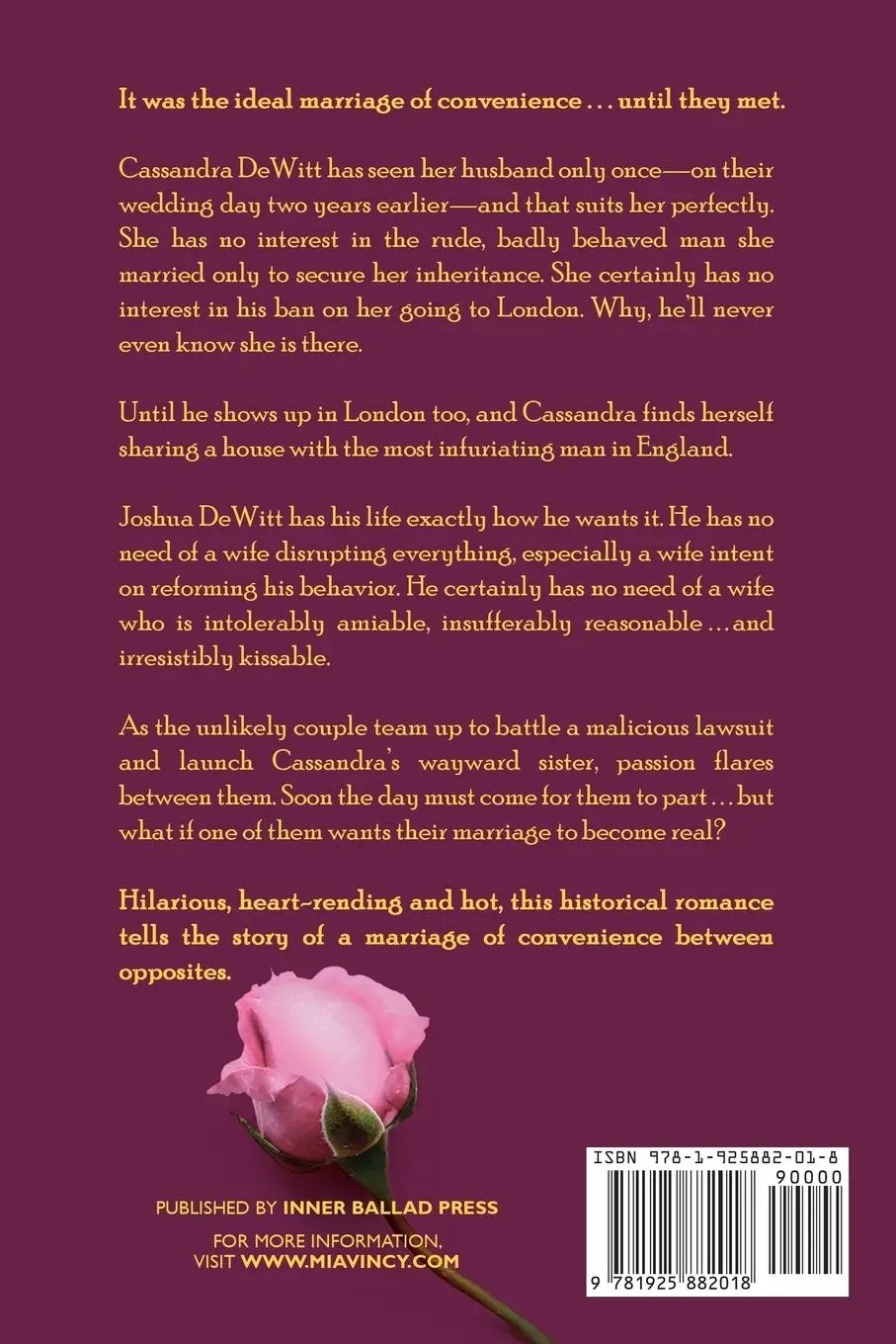 Rückseite: 9781925882018 | A Wicked Kind of Husband | Mia Vincy | Taschenbuch | Englisch | 2018