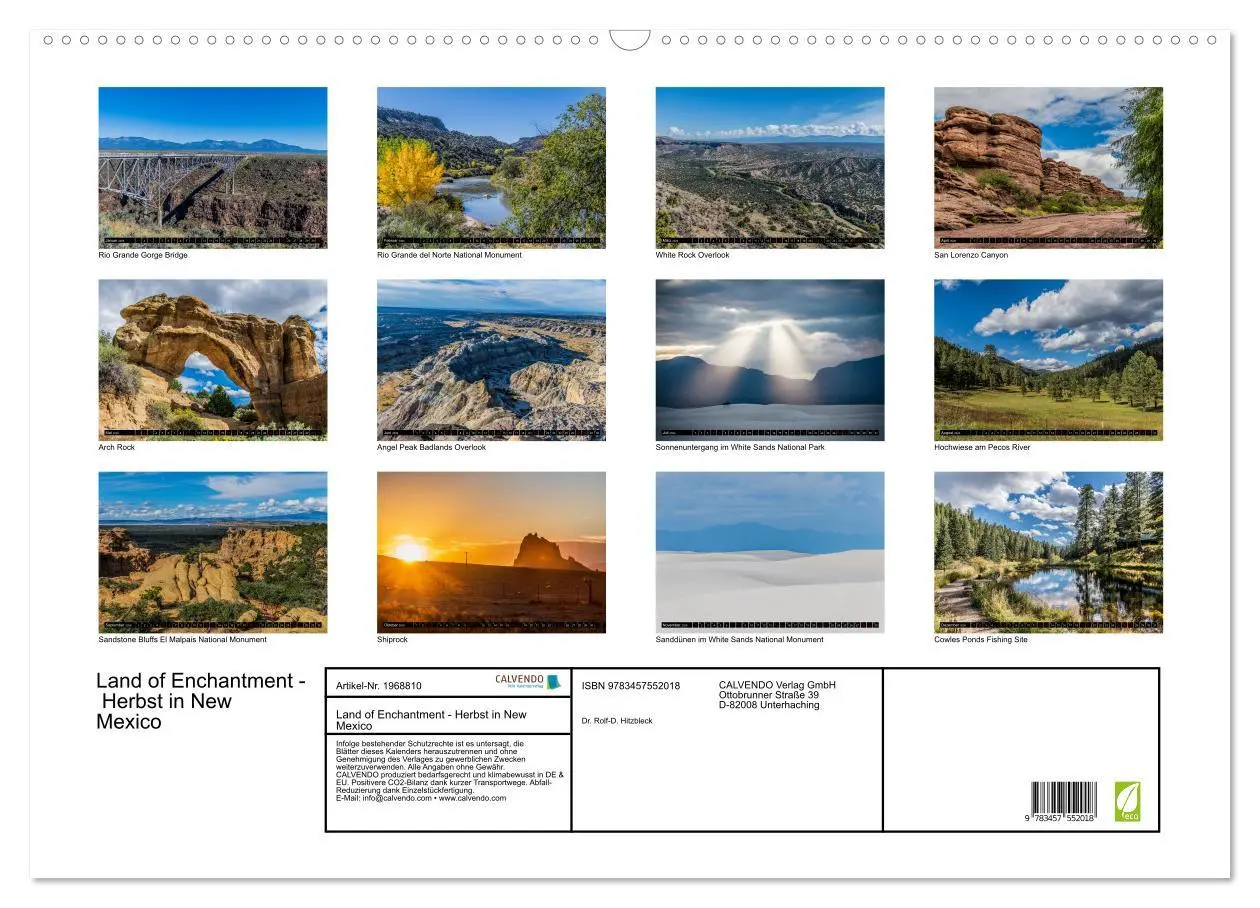 Bild: 9783457552018 | Land of Enchantment - Herbst in New Mexico (Wandkalender 2026 DIN...