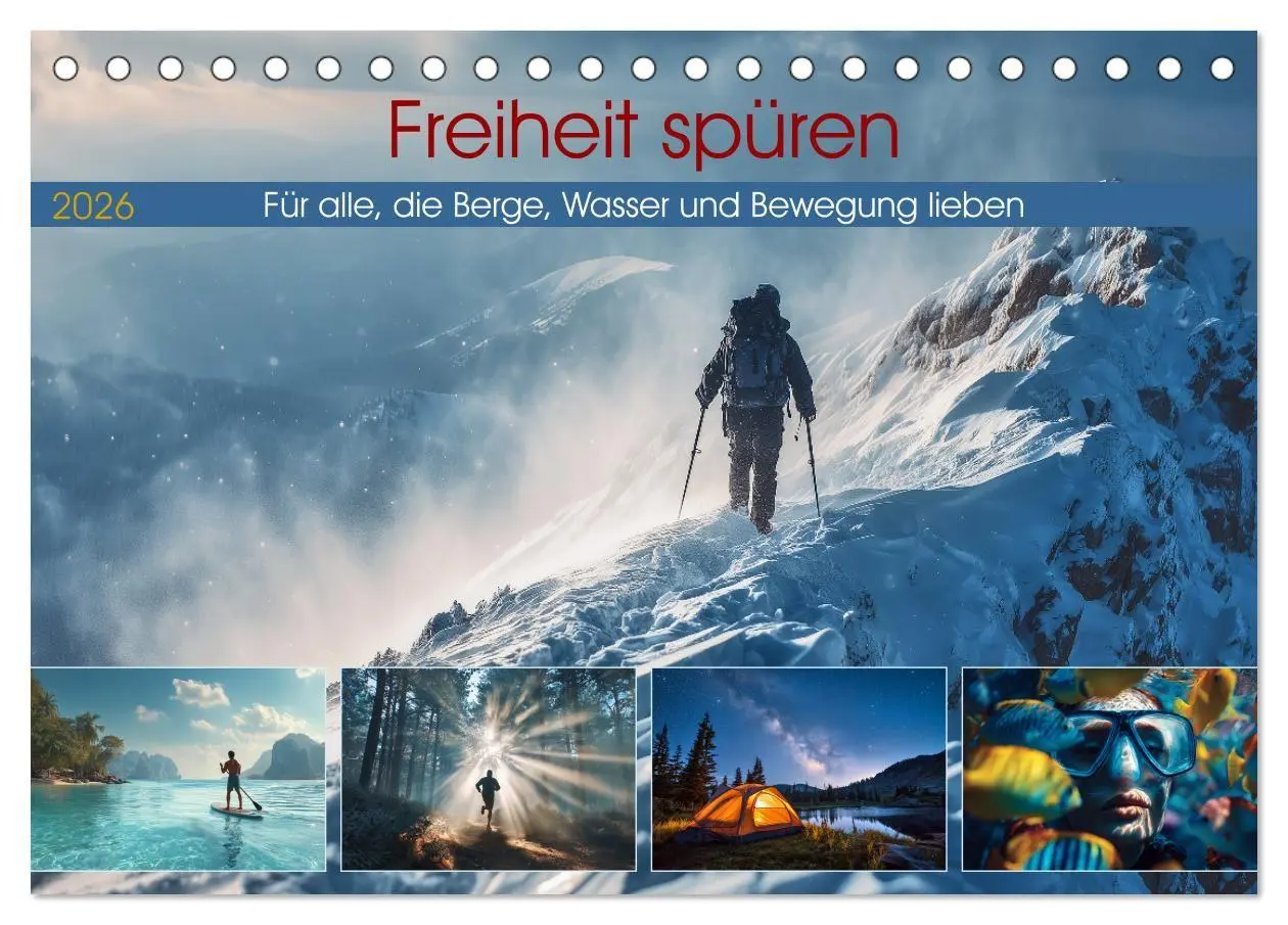 Cover: 9783516712018 | Freiheit spüren (Tischkalender 2026 DIN A5 quer), CALVENDO...