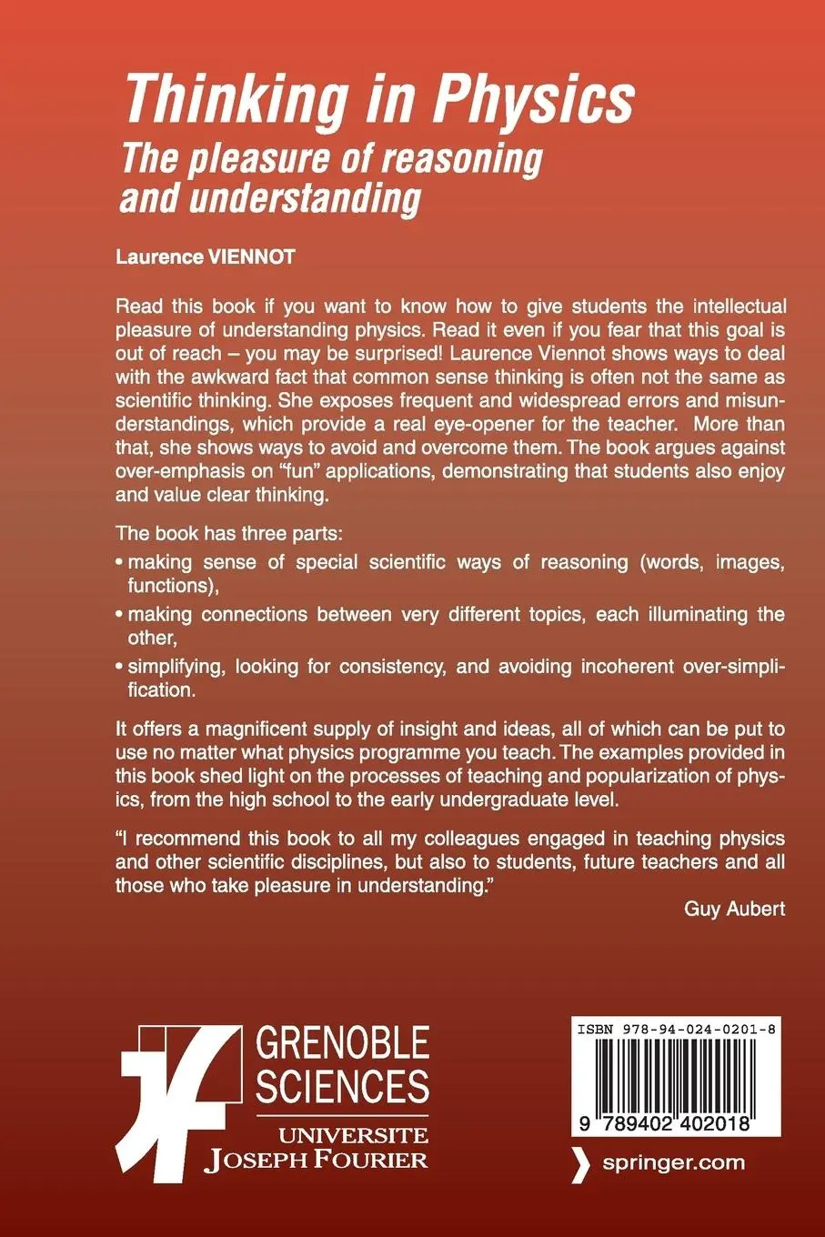 Rückseite: 9789402402018 | Thinking in Physics | The pleasure of reasoning and understanding