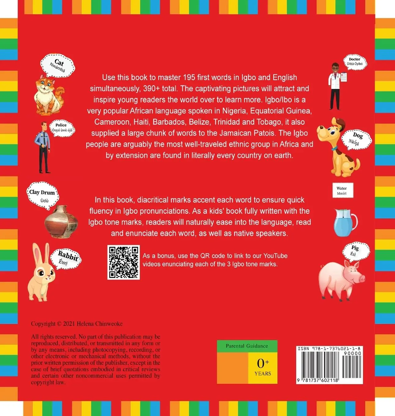 Rückseite: 9781737602118 | My Accented Bilingual Book of Igbo&amp; English Words | Helena Chinweoke
