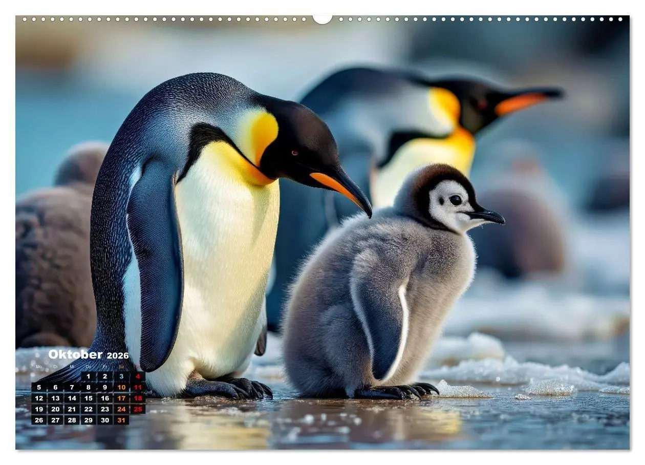 Bild: 9783516702118 | Mit den Pinguinen (hochwertiger Premium Wandkalender 2026 DIN A2...