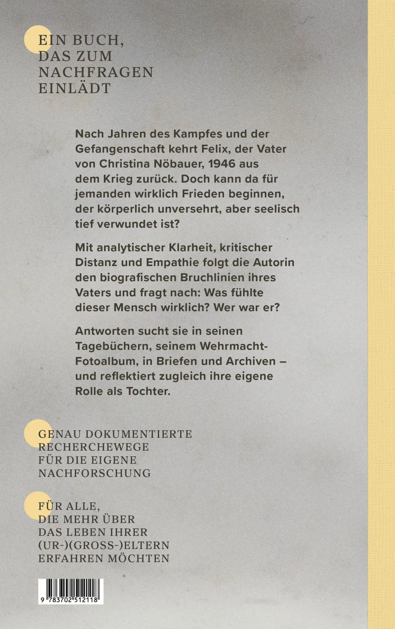 Bild: 9783702512118 | Versuch über meinen Vater | Eine Tochter fragt nach | Nöbauer | Buch