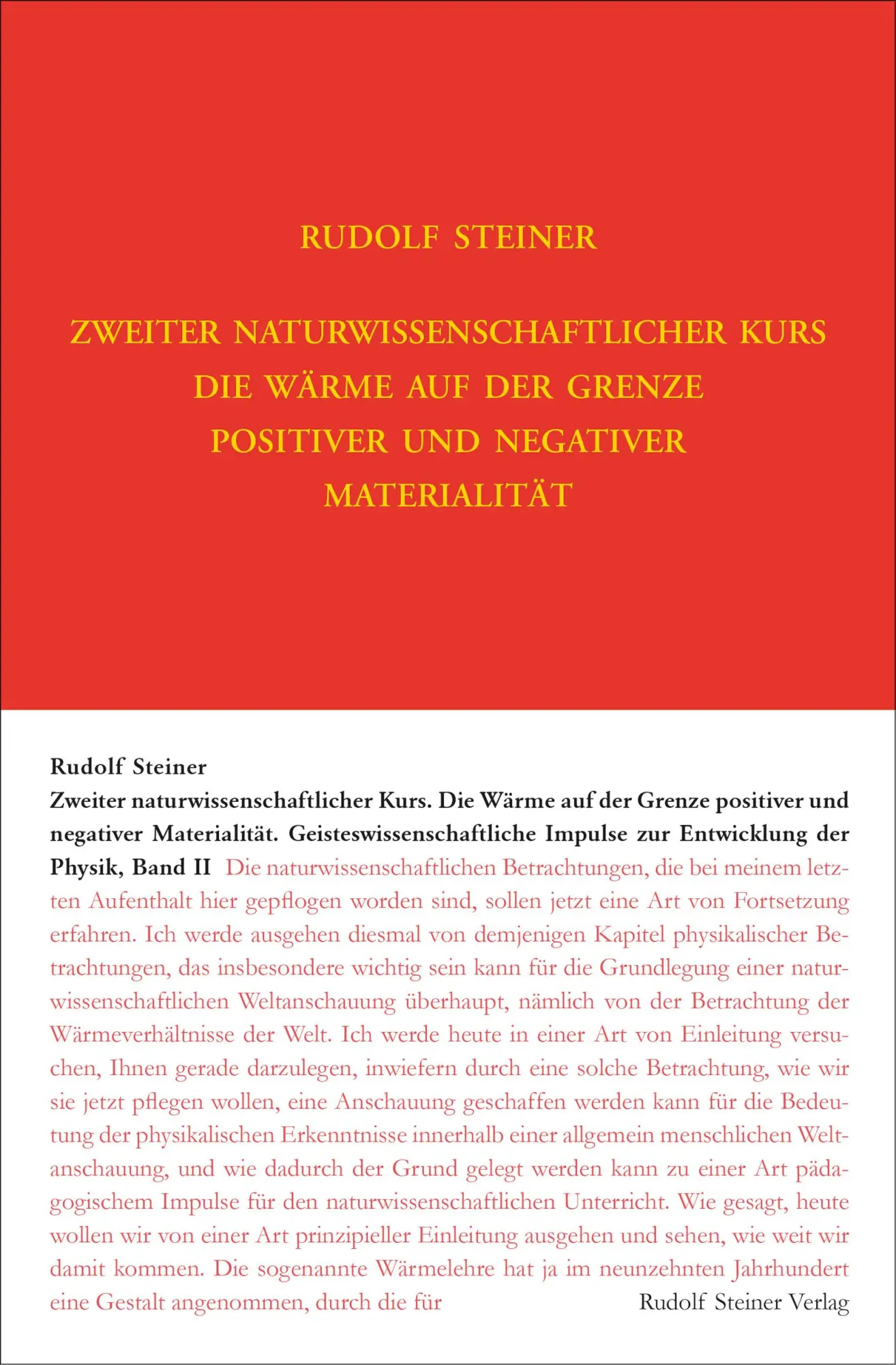 Cover: 9783727432118 | Zweiter Naturwissenschaftlicher Kurs: Die Wärme auf der Grenze...
