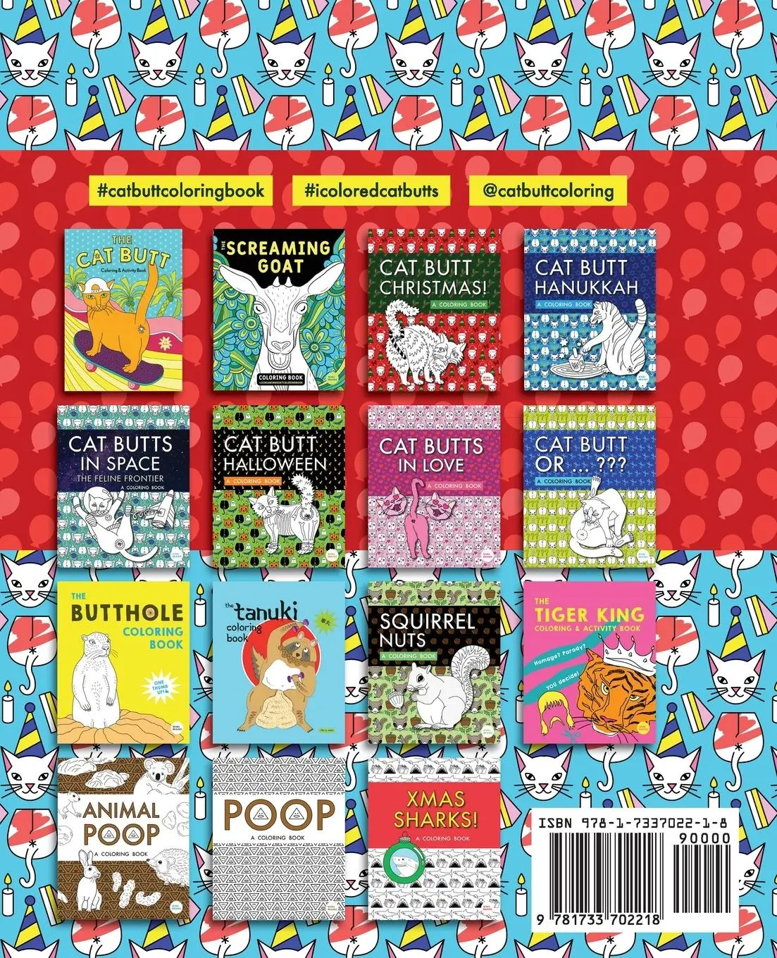 Rückseite: 9781733702218 | Cat Butt Birthday | A Coloring Book | Val Brains | Taschenbuch | 2019