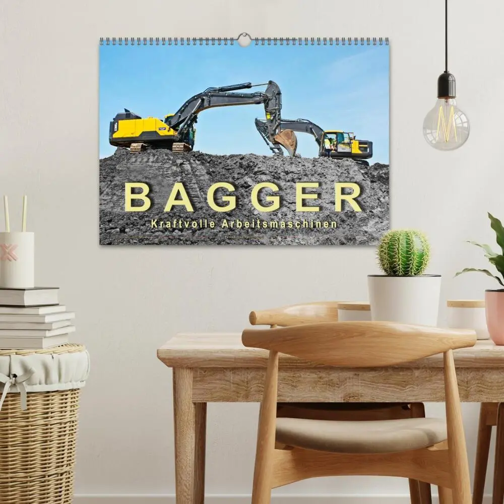 Bild: 9783435372218 | Bagger - kraftvolle Arbeitsmaschinen (Wandkalender 2025 DIN A3...