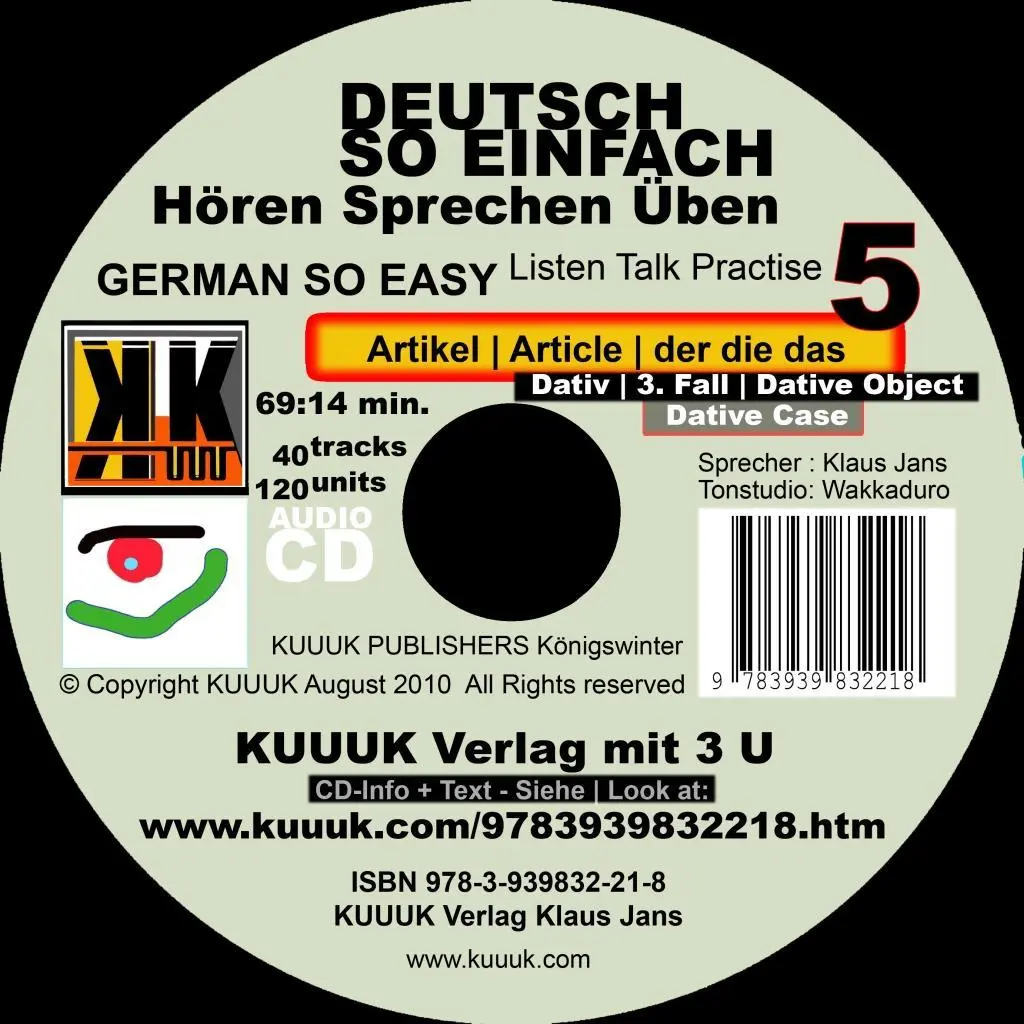 Cover: 9783939832218 | Jans, K: Deutsch So Einfach - Hören Sprechen Üben 5/ CD | Klaus Jans